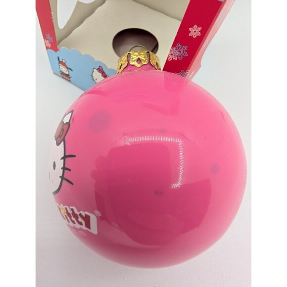 2001 Hello Kitty Christmas Tree Glass Ornament 2.75" with box READ - Picture 10 of 16
